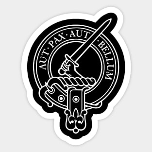 Clan Gunn Crest - Latin white Sticker